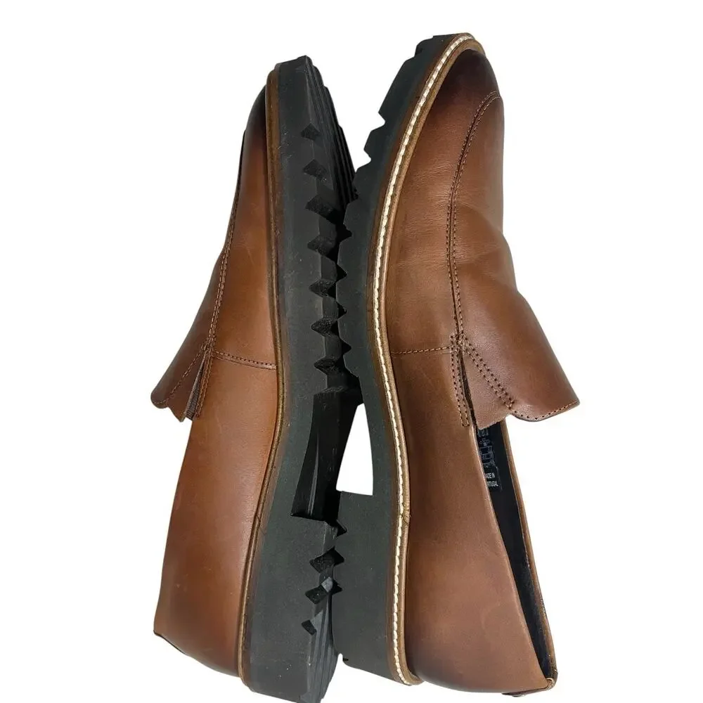 ECCO Women's Incise Tailored Brown Leather Loafers 8 8.5 US 39 Career Slip On - Picture 4 of 8